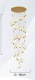 22-LIGHT LED Butterfly  DOUBLE HEIGHT STAIR CHANDELIER - WARM WHITE - Chandelier