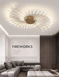 28 Light Gold Body Acrylic LED Chandelier Ring for Living Room Lamp - Warm White - Chandelier
