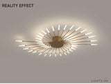 28 Light Gold Body Acrylic LED Chandelier Ring for Living Room Lamp - Warm White - Chandelier