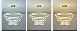 3 Rings Crystal LED Chandelier Hanging Suspension Lamp - Warm White - Chandelier