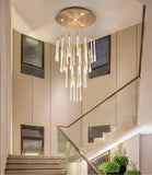 31-Light Led Crystal Double Height Stair Chandelier - Warm White - Chandelier