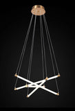 4 Heads Led Gold Body Modern Chandelier Pendant Light Hanging Lamp - Natural White 4000K - Chandelier