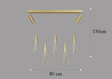 5 Acrylic Transparent Gold Body Modern LED Chandelier Pendant Light Hanging Lamp - Warm White - Chandelier