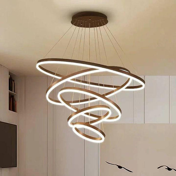 Buy CROSSIO Modern Ring Chandelier Gold Ring Chandelier Light Fixture Gold Pendant  Light 3 Ring Chandelier with Adjustable Height Color Changing Chandelier  for Dining Room Living Room Bedroom (M) Online at desertcartINDIA