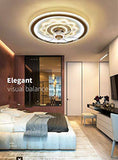 500 MM Ceiling lamp with Ceiling Fan Modern LED Chandelier for Dining Living Room Office Lamp - Warm White - Chandelier