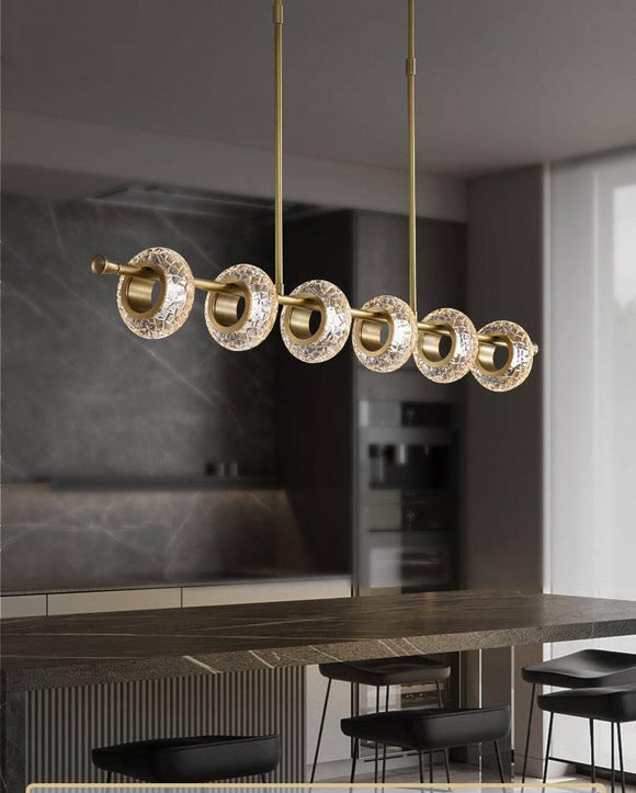 6 Light Electroplated Gold Metal Modern Chandelier Ceiling Light - Warm White - Chandelier