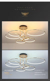 6 Light Gold Body Modern LED Ring Chandelier for Dining Living Room Office Lamp - Warm White - Chandelier