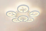 6 Light Round Crystal White Body LED Chandelier Ring for Dining Living Room Office Lamp - Warm White - Chandelier