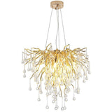 600 MM GOLD METAL Water Drop  LED CHANDELIER MM RING HANGING SUSPENSION LAMP - WARM WHITE - Chandelier