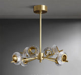 8 Light Electroplated Gold Metal Modern Chandelier Ceiling Light - Warm White - Chandelier