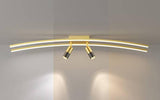 800MM 2 Spot Gold Black Long LED Chandelier Dining Living Room Office Lamp - Warm White - Chandelier