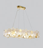 800x350 MM Gold Metal LED Chandelier MM Ring Hanging Suspension Lamp - Warm White - Chandelier