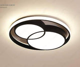 Black Double Round 500 MM Modern LED Chandelier Ceiling Light for Dining Living Room Office Lamp - Warm White - Chandelier
