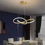 Gold Body Modern LED Chandelier Pendant Light Hanging Suspension Lamp - Warm White - Chandelier