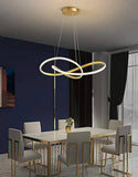 Gold Body Modern LED Chandelier Pendant Light Hanging Suspension Lamp - Warm White - Chandelier