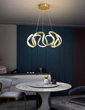 Gold Curvy LED Pendant Chandelier Lights Dining Room Kitchen Lighting Lamp - Warm White - Chandelier