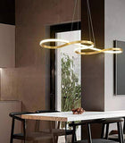 Gold Sign LED Pendant Chandelier Lights Dining Room Kitchen Lighting Lamp Cord Pendant Lamp Luminaire - Warm White - Chandelier