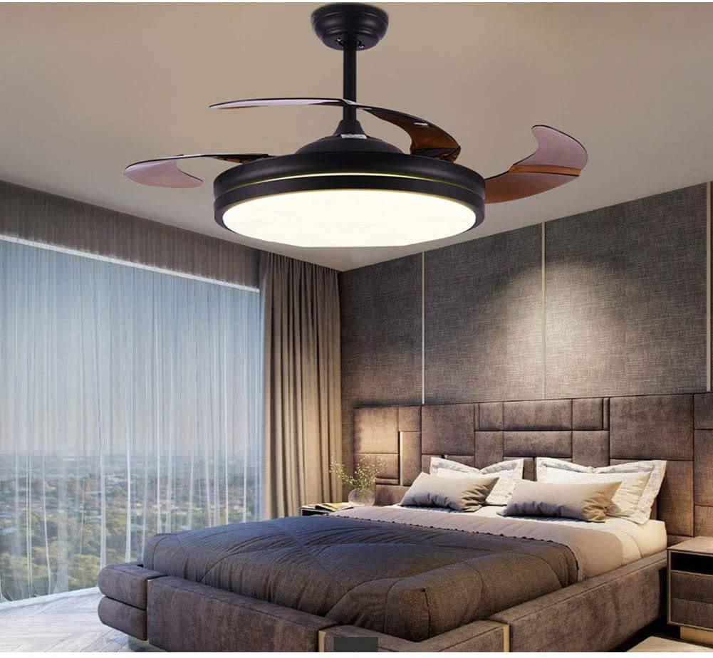Invisible Brown Ceiling Fan Chandelier