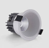 12W Led COB Trimless Round White Body Downlight Ceiling Light for Modern Architectural Homes and Offices (Pack of 2) - 4000K Natural White - Commercial Lighting