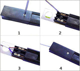 Track Rail 1m Track Light Fitting Aluminum 1 Meter 2 Wire Connector System Tracks Fixture Universal Rails - Black - Commercial Lighting