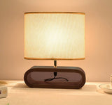 Brown Wooden Desk Table Lamp with Shade for Home and Office Use - Brown - Desk Lamp
