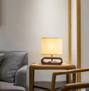 Brown Wooden Desk Table Lamp with Shade for Home and Office Use - Brown - Desk Lamp