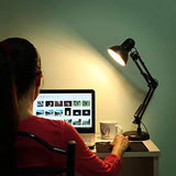 Heavy Quality Swing Arm Desk Lamp Table Lamp, Black Painted Lamp, Indian Plug (Black - Metal Arm Joint) - Desk Lamp