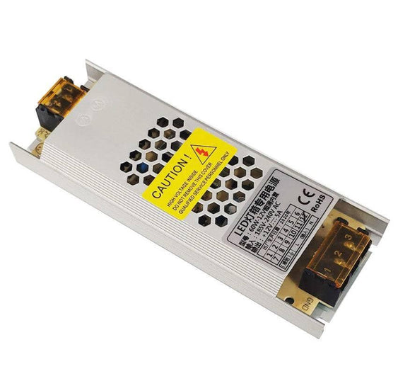 12V 5 Amp 60 W DC Ultra Slim Power Supply Driver for CCTV and LED Strip Light Lamp - Silver - driver