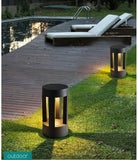 Led 200MM Grey Body Acrylic Bollard Outdoor Garden Park Driveway Light - Warm White - Garden Light