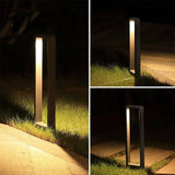 Led 650MM Black Body Bollard Outdoor Garden Park Driveway Light - Warm White - Garden Light