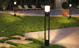 Led 750MM Grey Round Acrylic Cage Body Bollard Outdoor Garden Park Driveway Light - Warm White - Garden Light