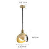 1 Light LED Ball Gold Pendant Lamp Ceiling Light - Warm White - Pendant Lamp