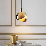 1 Light LED Ball Gold Pendant Lamp Ceiling Light - Warm White - Pendant Lamp