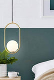 1 Light Modern LED Gold Frosted Ball Pendant Lamp Chandelier Ceiling Light Bar Dining Room - Warm White - Pendant Lamp