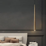1 Light Modern LED Gold Long Pendant Lamp Acrylic Pendant Light - Warm White/Gold - Pendant Lamp