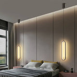 1 Light Modern LED Oval Black Pendant Lamp - Warm White - Pendant Lamp