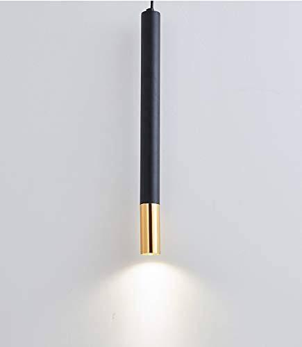 12W led 1 Light Modern LED Long Black Gold Pendant Lamp Chandelier Ceiling Light Bar Dining Room Tower Inside - Warm White - Pendant Lamp