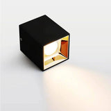 18W LED Indoor Outdoor Ceiling Lamp Square Cube Cylinder Black Gold Wall Light 4000k Waterproof (Natural White) - Pendant Lamp