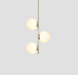 3 Light LED Gold Frosted Ball Pendant Lamp Ceiling Light for Home and Office - Warm White - Pendant Lamp