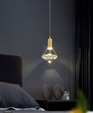 CITRA led 1-Light Gold Diamond Shape Hanging Pendant Ceiling Lamp Light - Warm White - Pendant Lamp