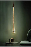led 1 Light Gold Crystal Long Chandelier Hanging Pendant Ceiling Lamp Light Fixture - Warm White - Pendant Lamp