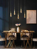 led 1-Light Gold Crystal Short Chandelier Hanging Pendant Ceiling Lamp Light Fixture - Warm White - Pendant Lamp