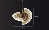 led 1-Light Gold Twistable Crystal Hanging Pendant Ceiling Lamp Light - Warm White - Pendant Lamp