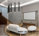 led 1 Light Modern LED Black Gold Cylinder Pendant Light - Warm White - Pendant Lamp