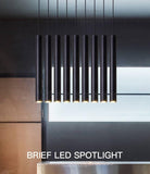 led 1 Light Modern LED Black Gold Cylinder Pendant Light - Warm White - Pendant Lamp