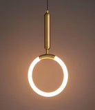 led 1 Light Modern LED Golden 200MM Ring Pendant Light - Warm White/Gold - Pendant Lamp