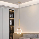 led 1 Light Modern LED Golden 200MM Ring Pendant Light - Warm White/Gold - Pendant Lamp