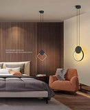 led 1 Light Modern Modern Pendant Lighting Bedside Minimalist Aluminum Shade Kitchen Island Ceiling Lights - Brown (Round) - Pendant Lamp