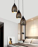 Led 3-Light Hanging Pendant Ceiling Lamp Fixture Palm Tree Orange - Warm White - Pendant Lamp