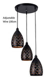 Led 3-Light Hanging Pendant Ceiling Lamp Fixture Palm Tree Orange - Warm White - Pendant Lamp
